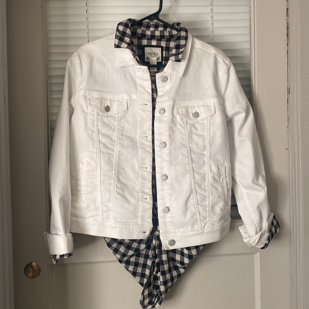 White jean jackets…. GAP, ELLE, KUT